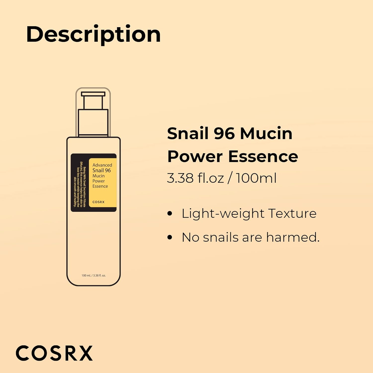 COSRX Advanced Snail 96 Mucin Power Essence – Repairing Serum 100ml