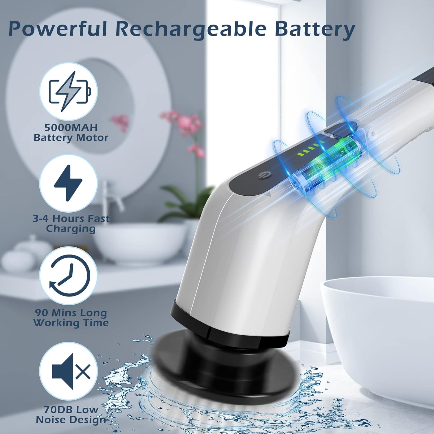 Electric Spin Scrubber – Cordless Cleaning Brush