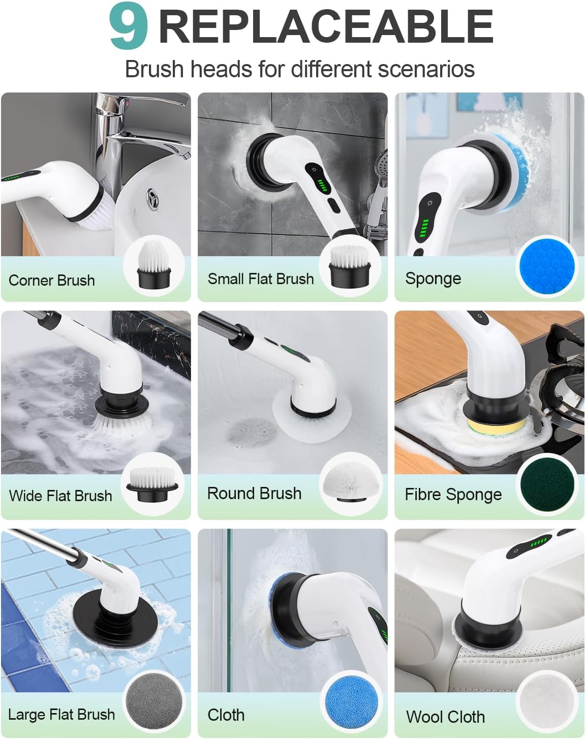 Electric Spin Scrubber – Cordless Cleaning Brush
