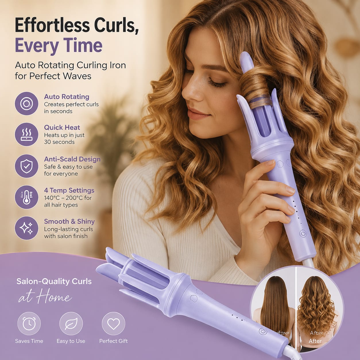 Automatic Intelligent Hair Curler Pro