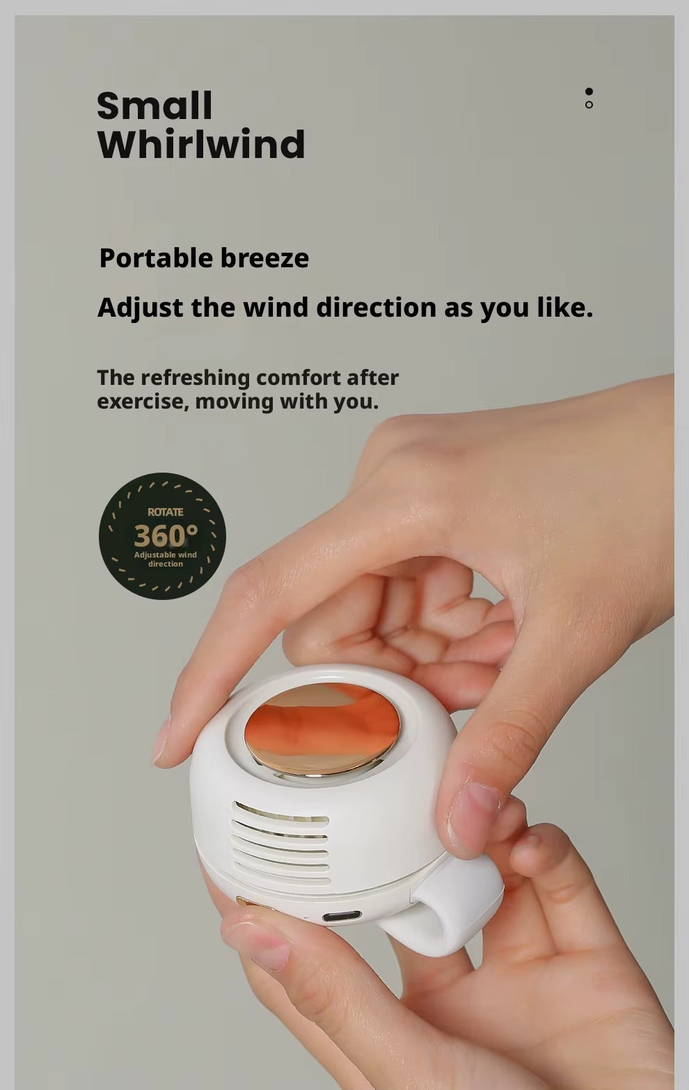 ❄️ Portable Mini Bladeless Fan – Powerful Cooling with Silent Airflow!